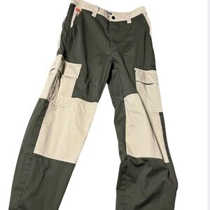 Baggy green and tan empire cargos